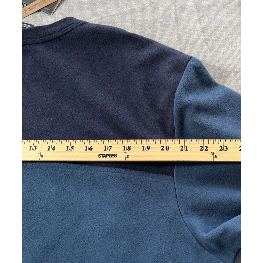 NWT North Face TKA Glacier Pullover Crew Mens XXL Blue/Navy Fleece Standard Fit